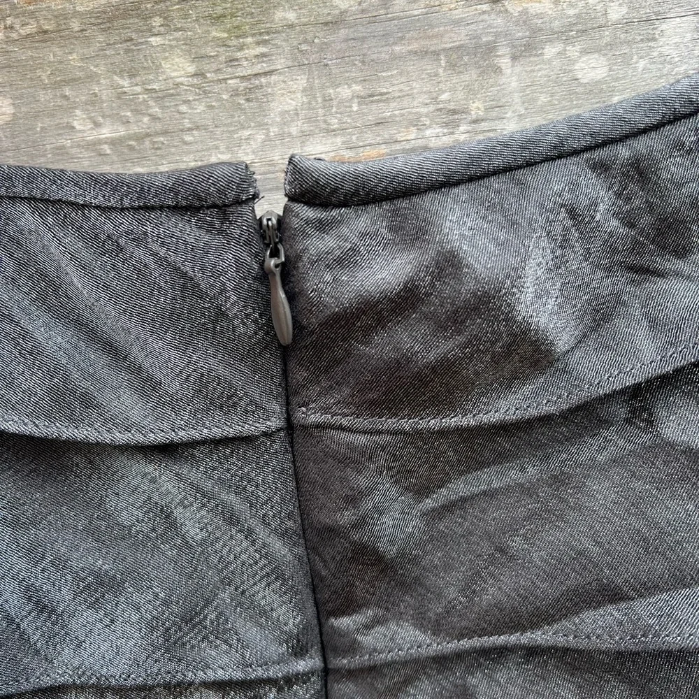 Adrianna Papell Charcoal Layered long Skirt - Picture 9 of 9
